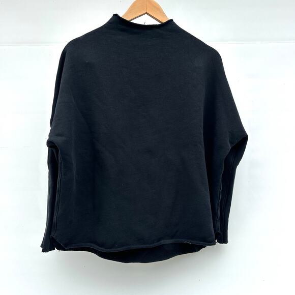 Frank & Eileen Effie Funnel Neck Sweater Black Triple Fleece XS Sweatshirt - Picture 3 of 9